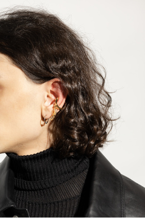 Gold Ear cuff with logo JW Anderson - SchaferandweinerShops